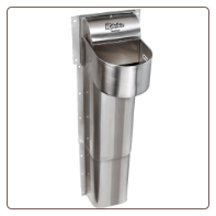 ab ELECTRIC STALL FOUNT #125 - w/ heat & shrouds - flush wall mount ab ELECTRIC STALL FOUNT #125 - w/ heat & shrouds - flush wall mount